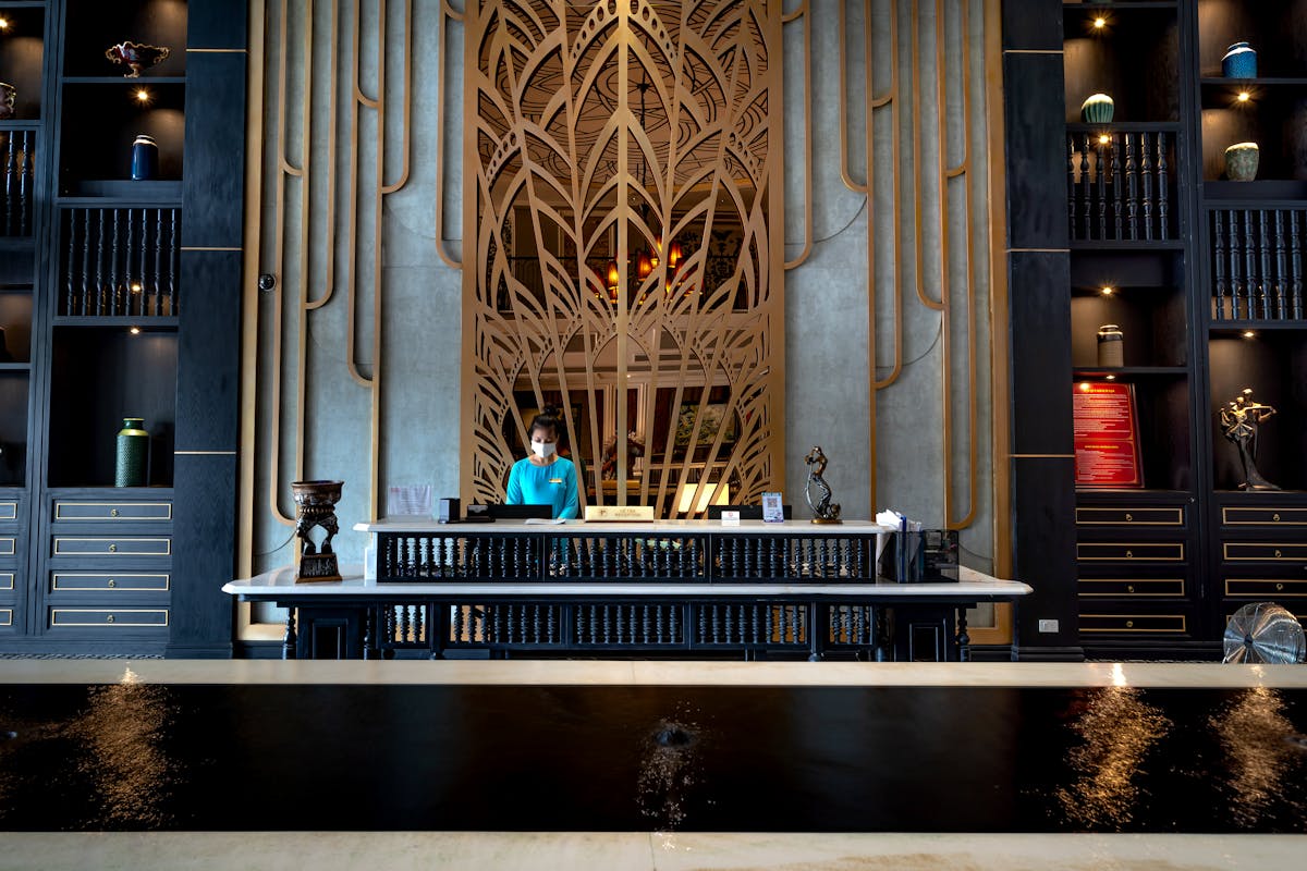 Hotel reception and hospitality interior