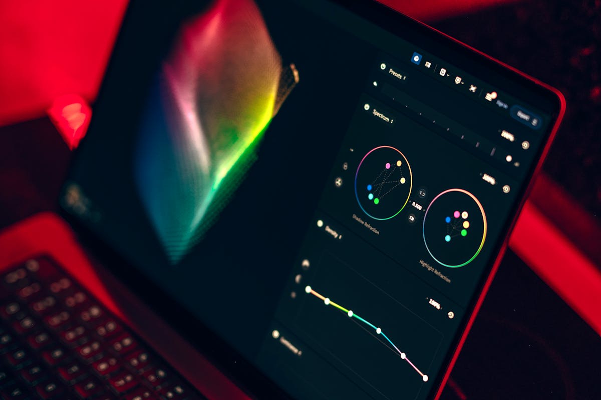 Analytics dashboard on a laptop screen